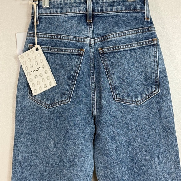 Khaite Abigail High Rise Straight Leg Jeans - Lakeland Stretch - Picture 11 of 13